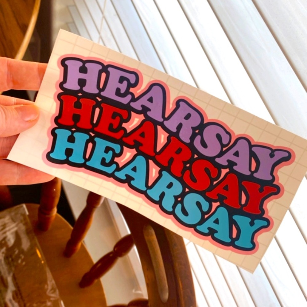 Hearsay Vinyl Decal Sticker Johnny Depp Amber Heard